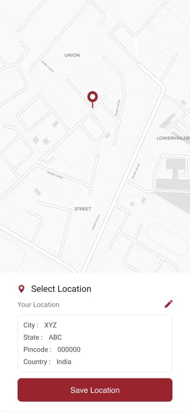 Legalo location detection screen for region-based legal notifications